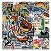 50PCS Creative Outdoor Forestry Stickers: Personalized English Graffiti for Bikes, Water Bottles, Notebooks, & Headphones