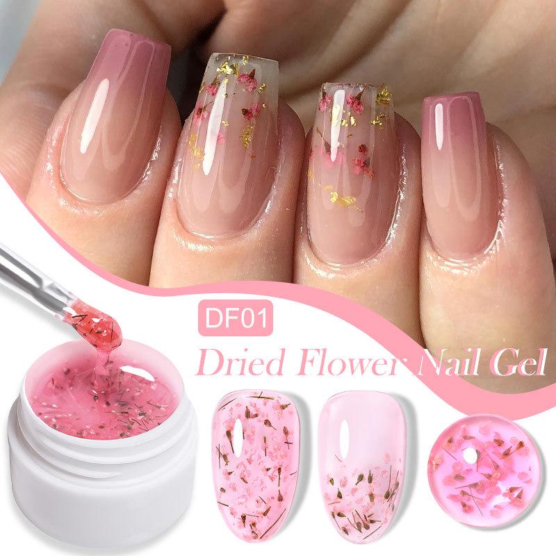 LILY'CUTE Fairy Sparkle Dried Flower Gel Nail Polish