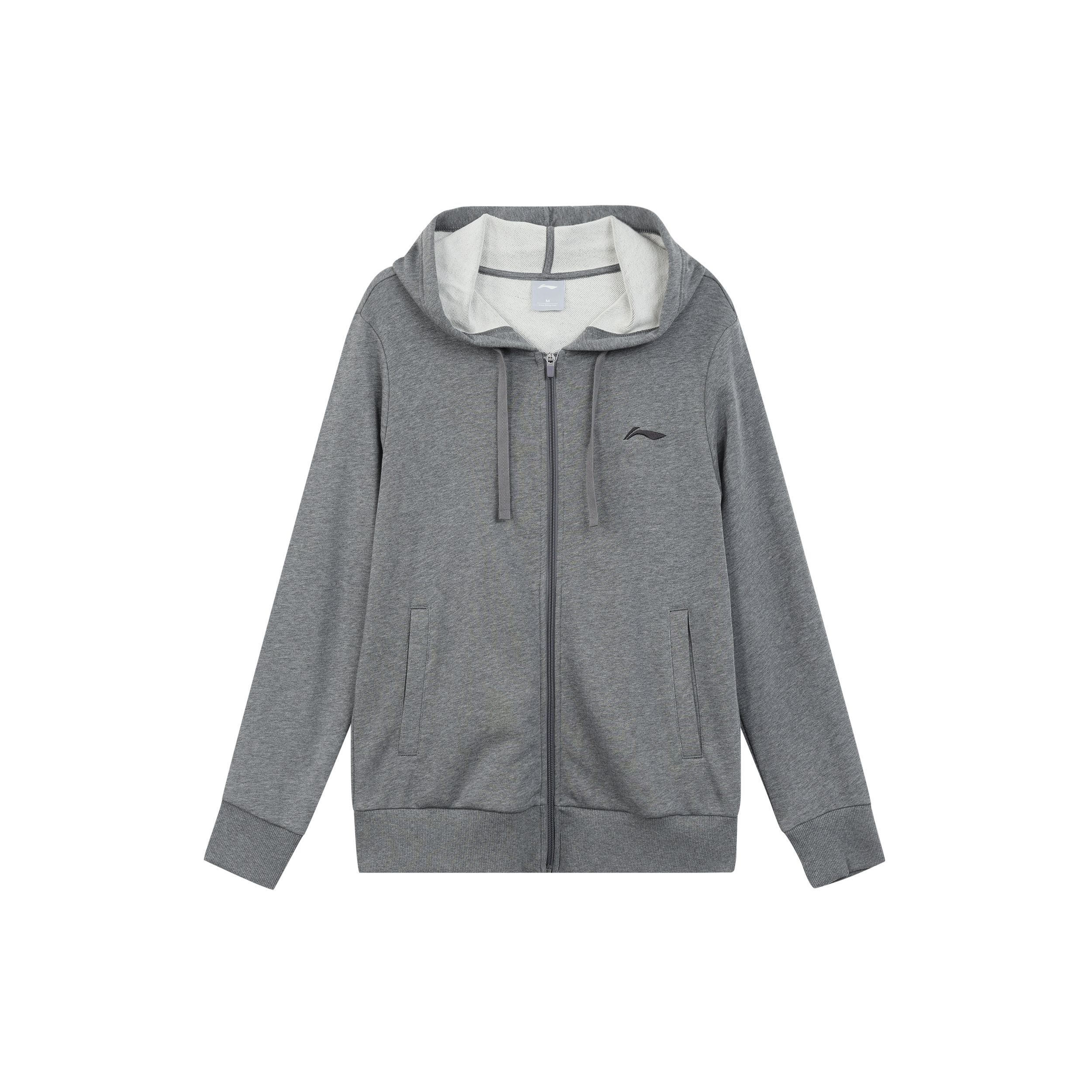 

Li-Ning Loose Knit Solid Color Zip-Up Hoodie Men Hoodies Gray AWDRB25-2 L