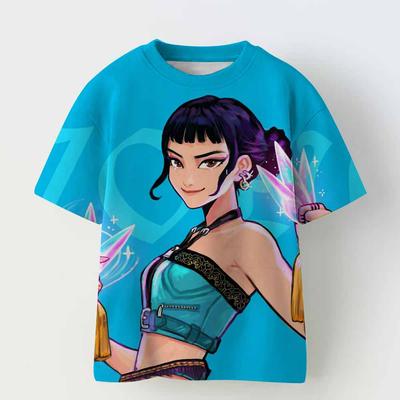 Camisetas Kpop Cazadores de Demonios para Niños Niñas Anime Dibujos Animados Lindo Top de Manga Corta Camiseta de Moda de Verano para Niños Ropa para Niños