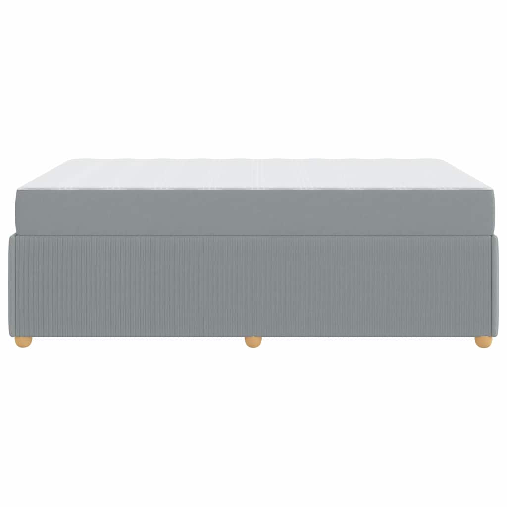 Bed Frame with Mattress Light Grey 120 x 200 cm Fabric