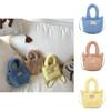 Trendy Plush Little Girls Handheld Purse Stylish Korean Letter Design Kids Sling Bag