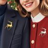 Heiße Geometrische Glatte Hirsch Brosche Unisex Trendig High-End Vielseitig Temperament Mode Weihnachts Schmuck Geschenk