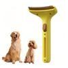 Pet Hair Remover Brush Fur Grooming Tool with Curved Blade for Shedding Control and Hair Thinning Suitable for Dogs and Cats