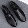 Genuine Leather Mens Casual Shoes Handmade Soft Male Loafers Simple Moccasins Breathable Slip On Black Driving Shoes Boat Shoes