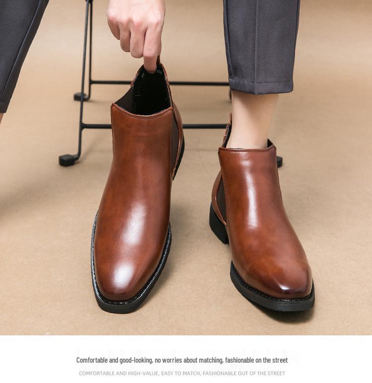 Men's Retro Chelsea Boots - Polished, Fashionable, Large Size Ankle Boots