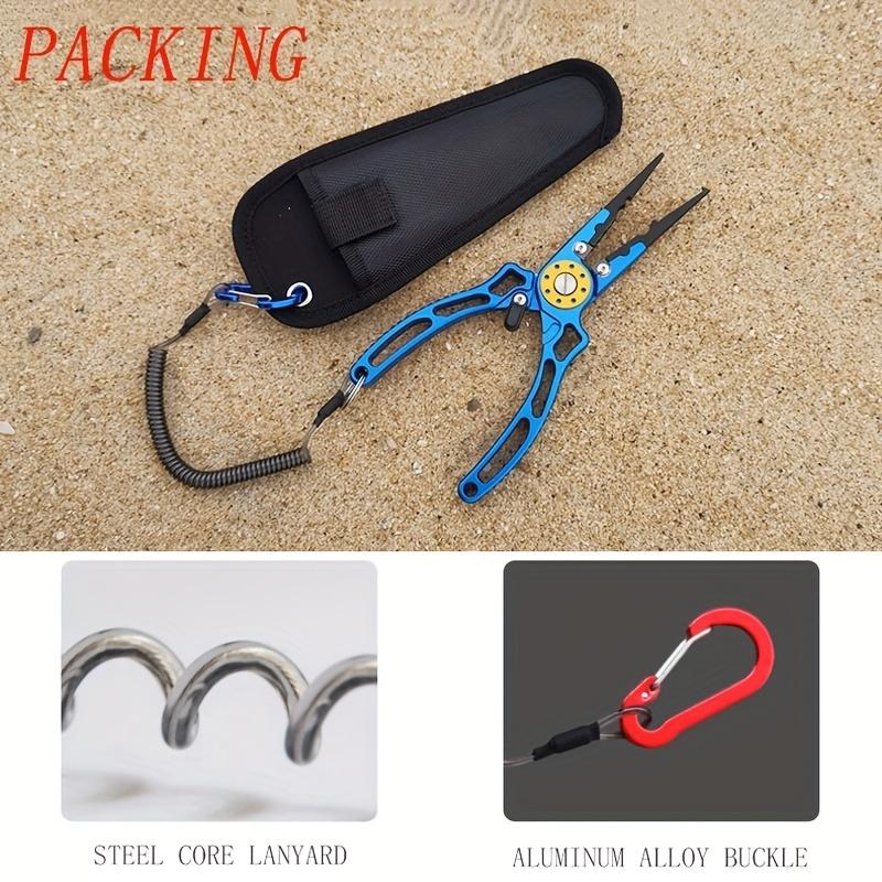 Multifunctional Fishing Pliers Aluminum Alloy Fishing Scissors Line Cutting Machine Fish Control Tool Portable Easy Storage Pliers Sleeve