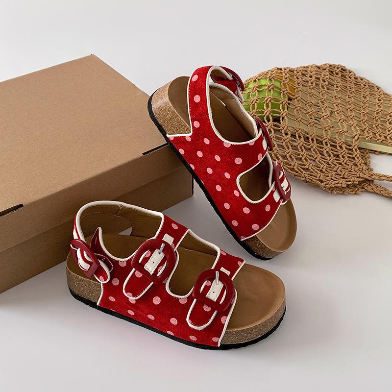 

Yellow thick-bottomed Birkenstock one-word slippers for women s summer wear, high-end non-slip and cool slippers. 39 червоний
