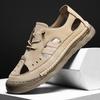 Summer Men's Leather Sandals Outdoor Hollow Beach Sandals Casual Shoes