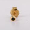 925 Sterling Silver Gold Plated Black Onyx Stud Earrings Minimal Round Push Post Fine Jewelry Gift for Her