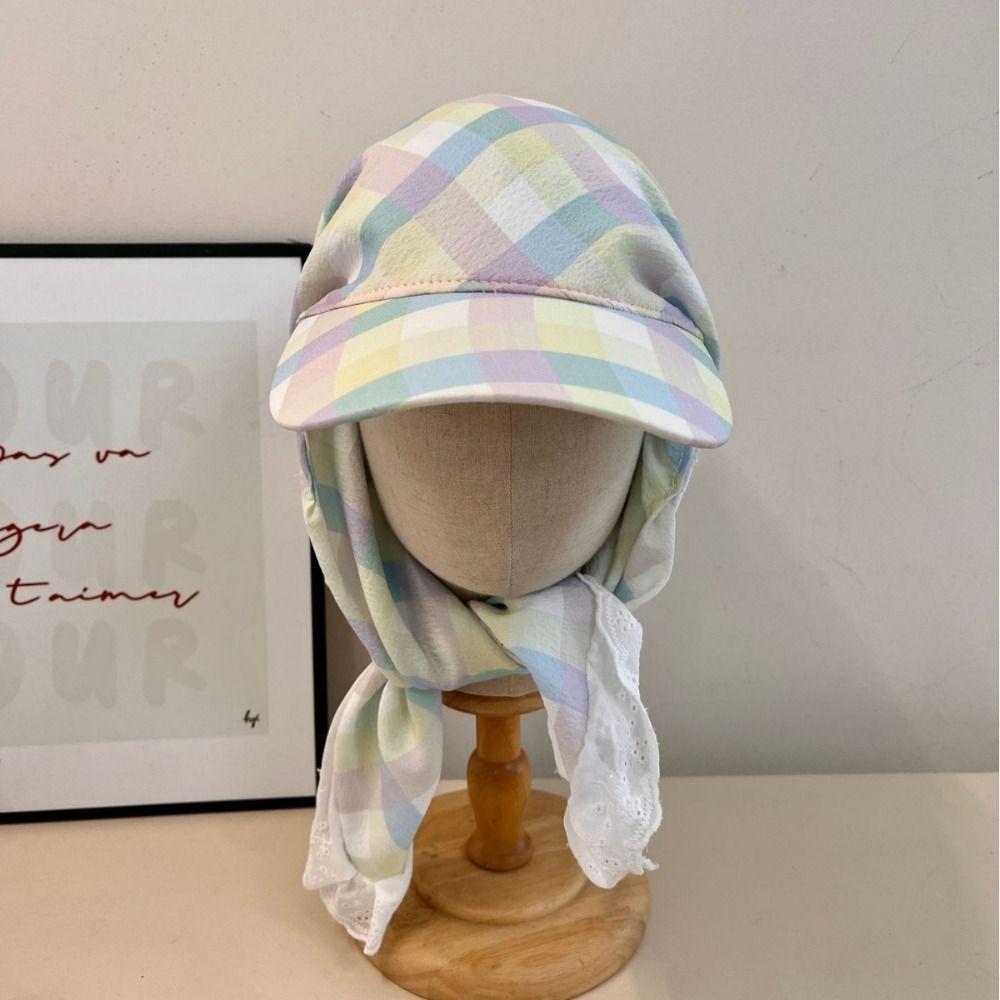 Dopamine Style Triangle Headscarf Hat Quick-drying Strappy Bandana Hat  Women