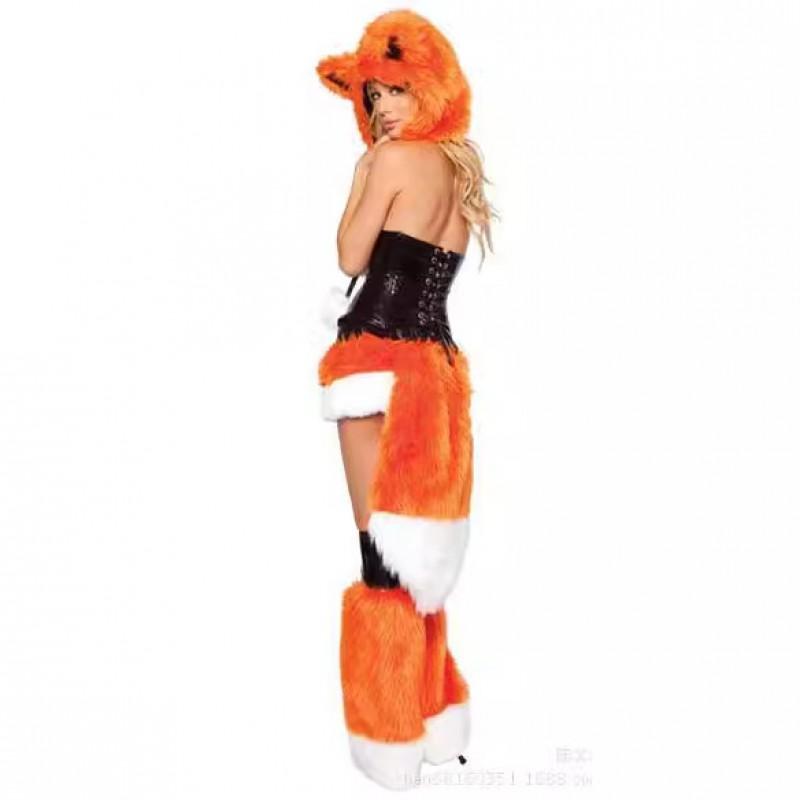 Halloween Cosplay Kostüm Affe Rollenspiel Outfit Orange Mit Schwanz Party