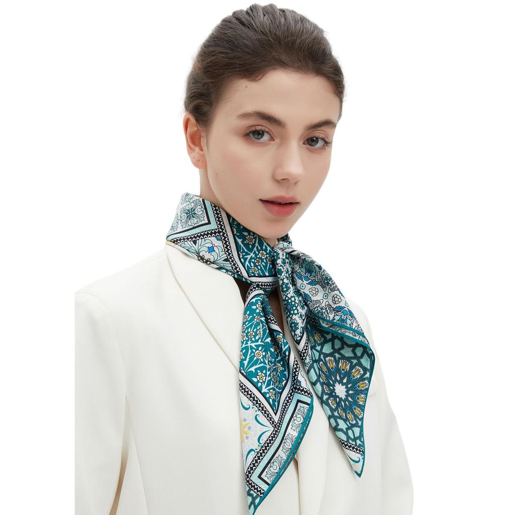 Youpin Spring, Summer and Autumn Thin Headscarf Anti-wrinkle and Anti-static Double-sided Printed Silk Scarf Square Scarf