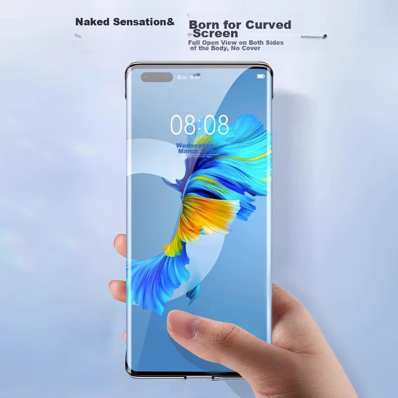 Huawei Mate40 Pro Phone Case, IHUAWEI Mate40 Pro Shockproof, Anti-Fingerprint, Ultra-Thin, Borderless, Transparent Lens Protection for Naked Phone