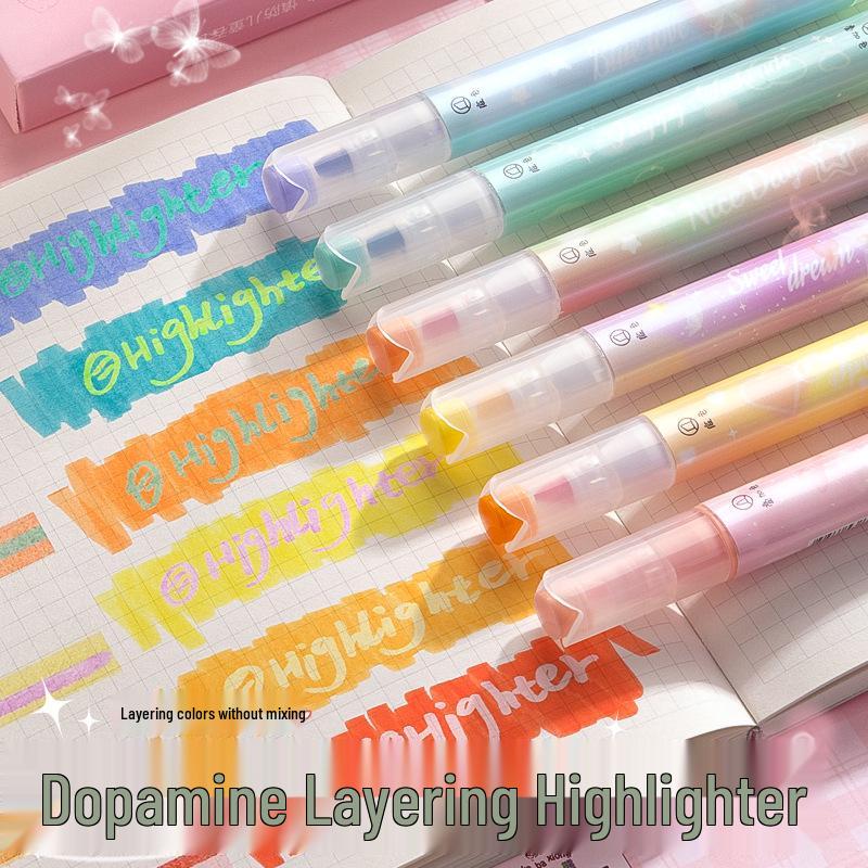 Morandi Series Class 2 Grade 3 Multicolor Click-Action Gel Pens for Note-Taking and Marking