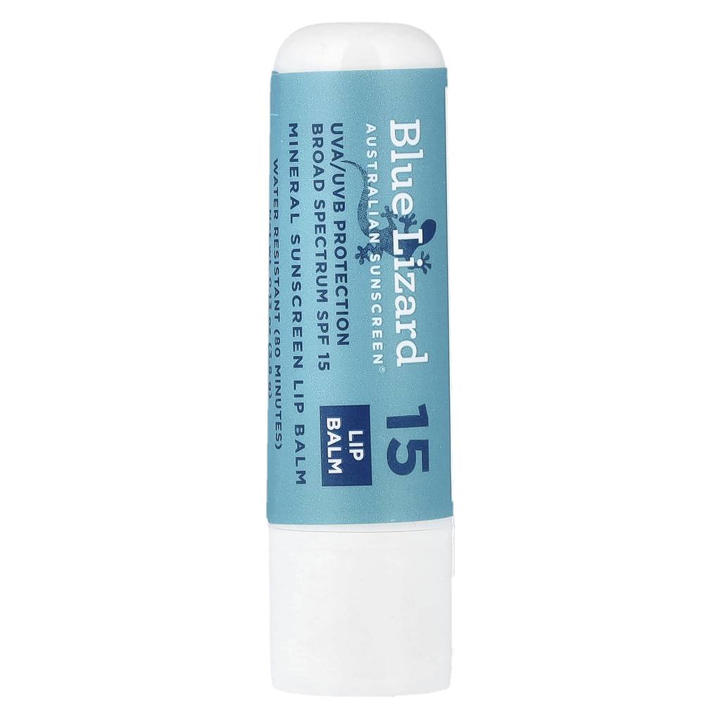 Blue Lizard Australian Sunscreen, Mineral Sun Protection Lip Balm, SPF 15, Natural Coconut, 3.8 g (0.13 oz)