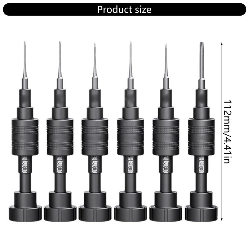 Magnetic Screwdriver Set for Smartphone Repair 6 Pack Antislip Handle Small Precisions Screwdriver Set