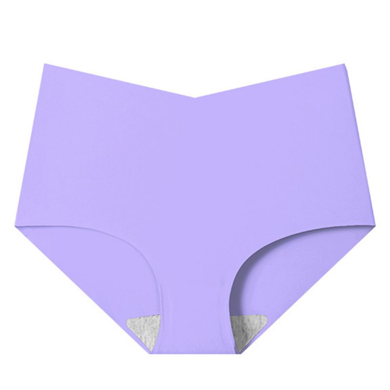 Women Solid Color Comfortable Antibacterial Briefs