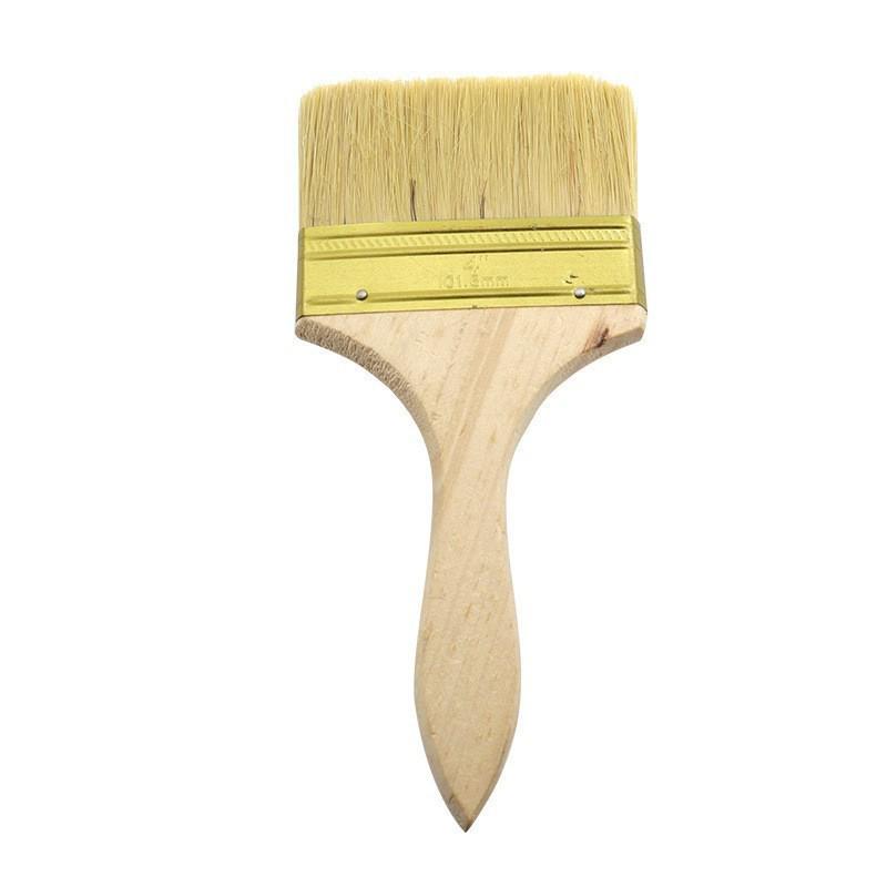 1/8-Inch Thick Bristle Paint Brush with Wooden Handle for Wall Painting, Graffiti, and Dust Cleaning