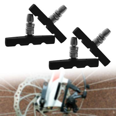 2 Pairs Road Bike Brake Pads Set, No Noise Bicycle Replacement, Blocks Shoes,