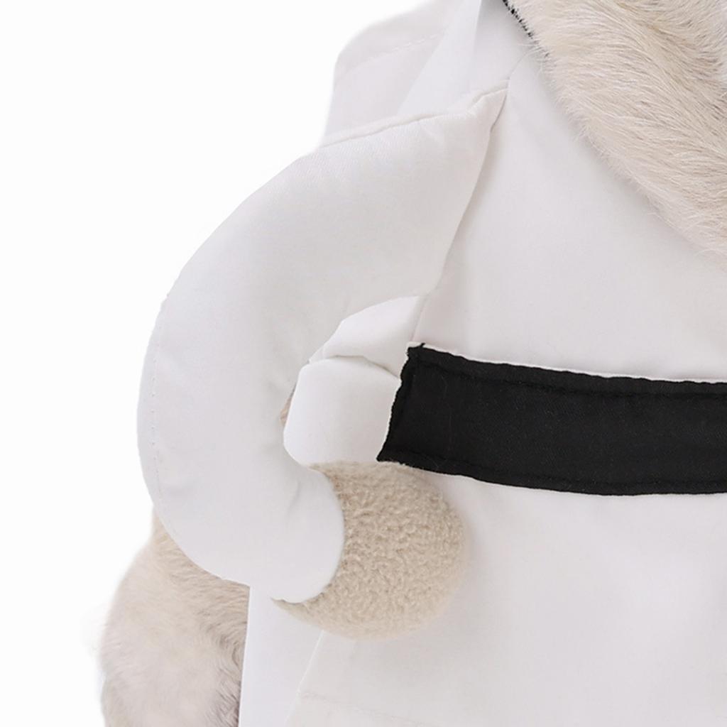 Martial Arts Costume for Dog Breathable 2 Leg Clothes For Small Dog Easy Wear Pet Halloween Party Dressingup Outfit