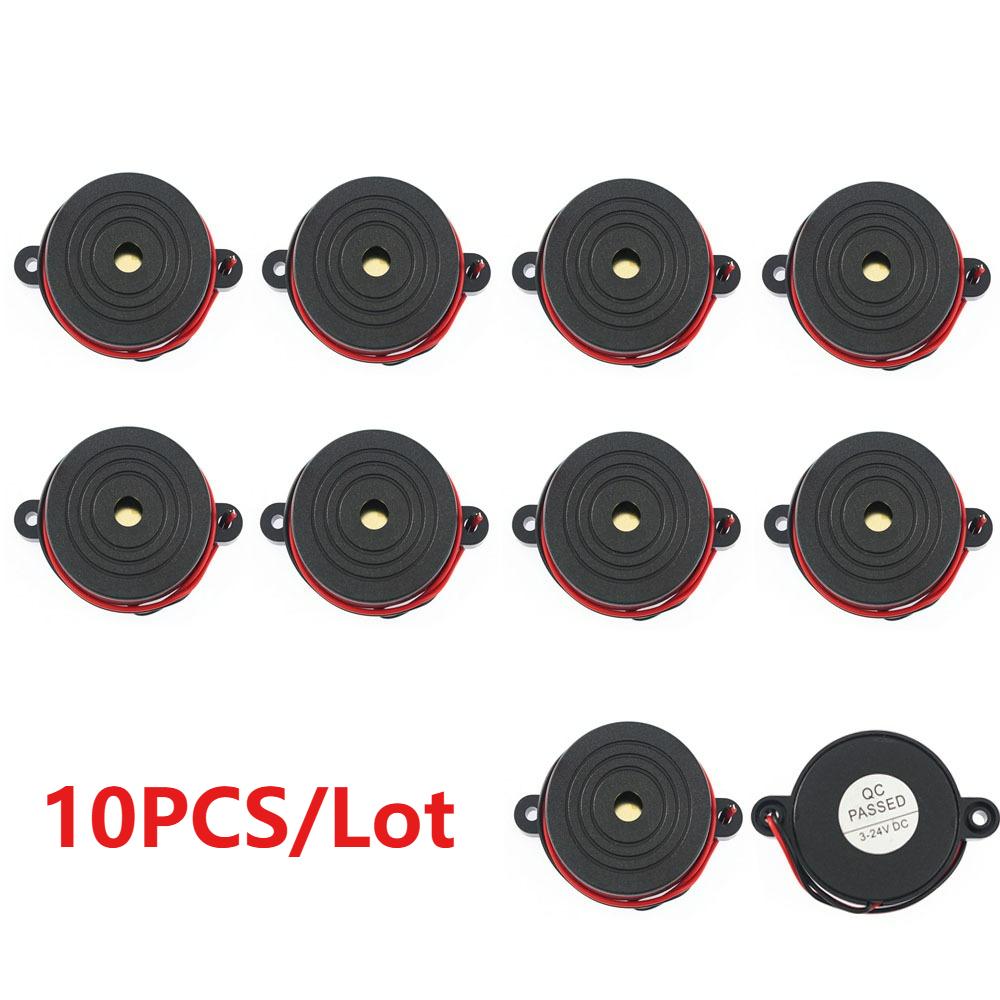 

5PCS Active Buzzer DC3-24V Long Continous Beep Tone Alarm Ringer 42*16MM High Decibel Mini Active Piezo Buzzers, for Arduino 5pcs