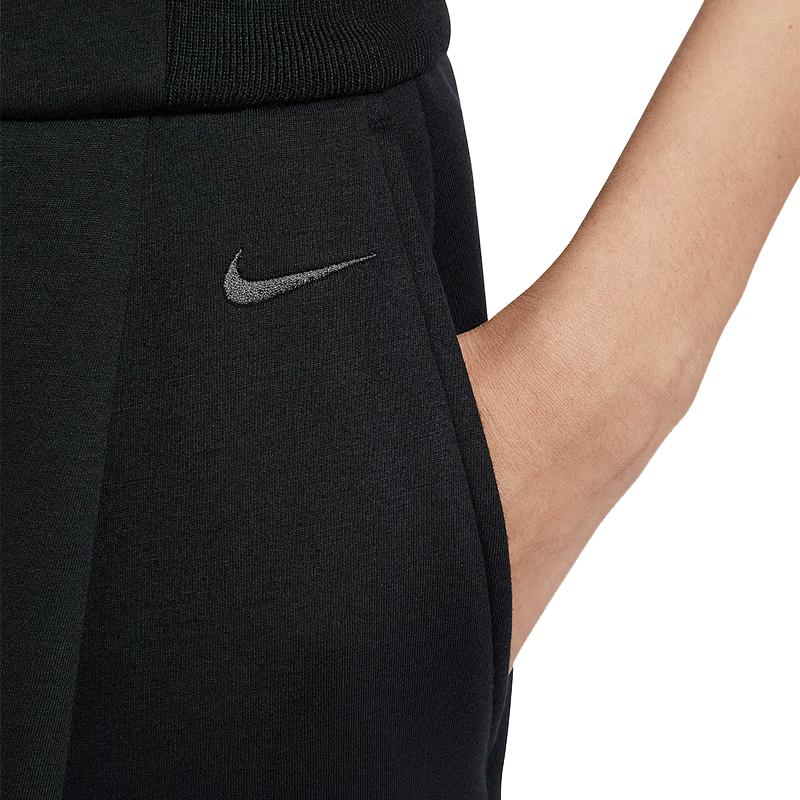 Nike Pantaloni Larghi da Donna in Pile Moderno a Vita Media Neri HV1965-010