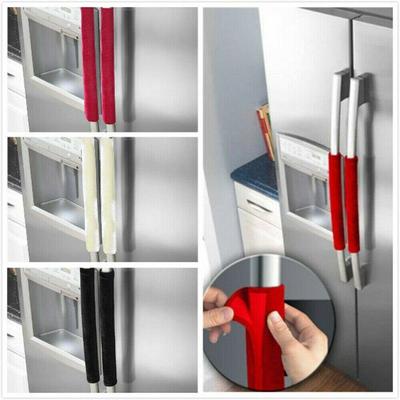 2Pcs Handle Cover Decor Smudges Door Refrigerator Fridge Oven Kitchen Appliance