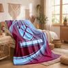Coperta in Flanella con Stampa West Ham United Calcio Morbida Calda Coperta da Divano Letto per Casa Ufficio Camera da Letto