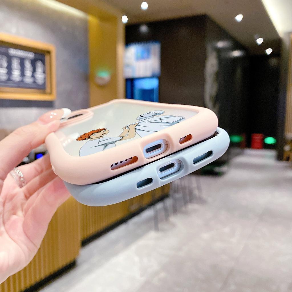 Soft Cat Ear Phone Cases for iPhone 16 15 13 12 11 Pro Max 14 Plus Silicone Anti-Drop Transparent Acrylic Back Cover N69 Anime Haikyuu X Reader Art