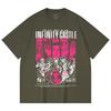 230 Gsm 100% Cotton Demon Slayer V89 Infinity Castle Print Unisex Heavy Cotton T Shirt