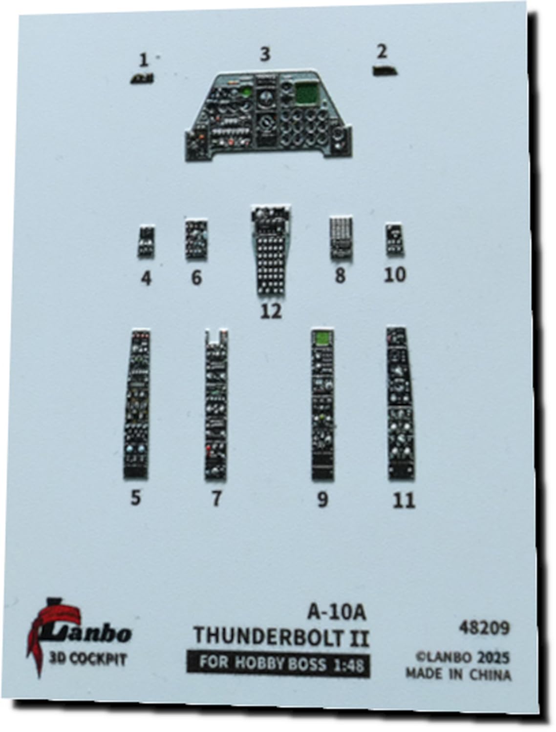 

Lambo Models 1/48 A-10A Interior 3D Decal (for Hobby Boss) Plastic Model Decal LNB48209 (Airplane)