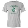 Michigan State Faded Football Helmet T Shirt - Sport Grey
