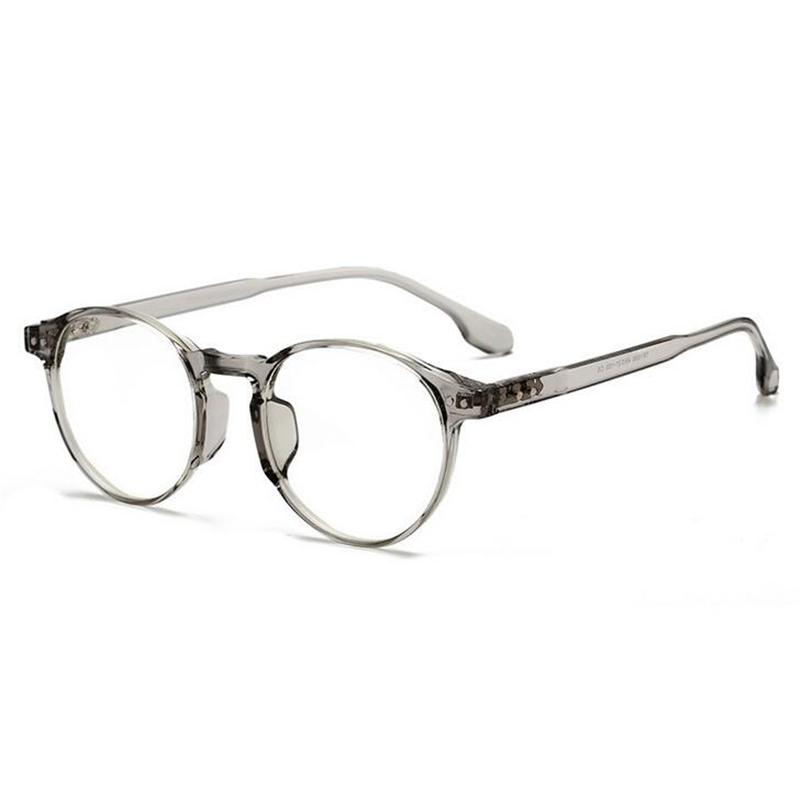 Rice Nails Round Frame Anti Blue Light Computer Glasses Women TR90 Prescription Eyeglasses Diopter 0 To 6