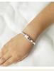 999 Sterling Silver Year-after-Year Peace Bracelet for Girls - Ages 4-15, Medium/Large, Pink Bowknot Design
