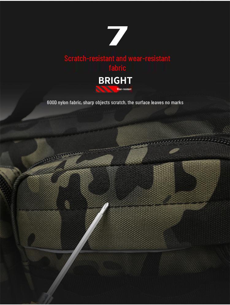 Men's Large Capacity Crossbody Fishing Tackle Bag - Multifunctional Chest Bag for Outdoor Use