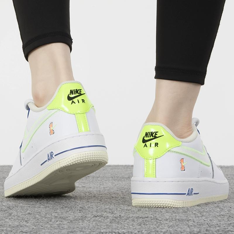 Nike Air Force 1 LV8 GS Player One - Ghost Green Kids Sneakers White Laser-Orange Spring-Grey-Heather FB1393-111