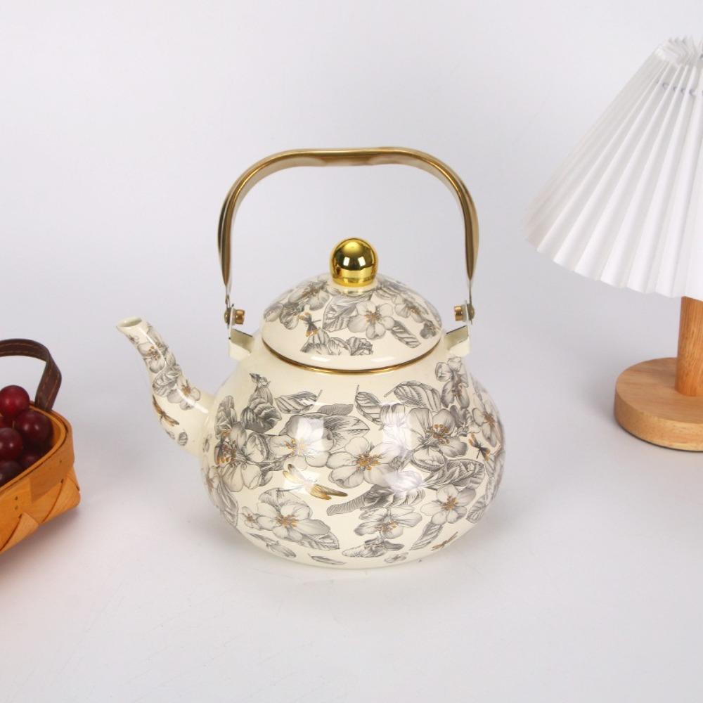 Bloemen Geëmailleerde Waterkoker Chinese Stijl Theekan Nieuwe Koffiepot