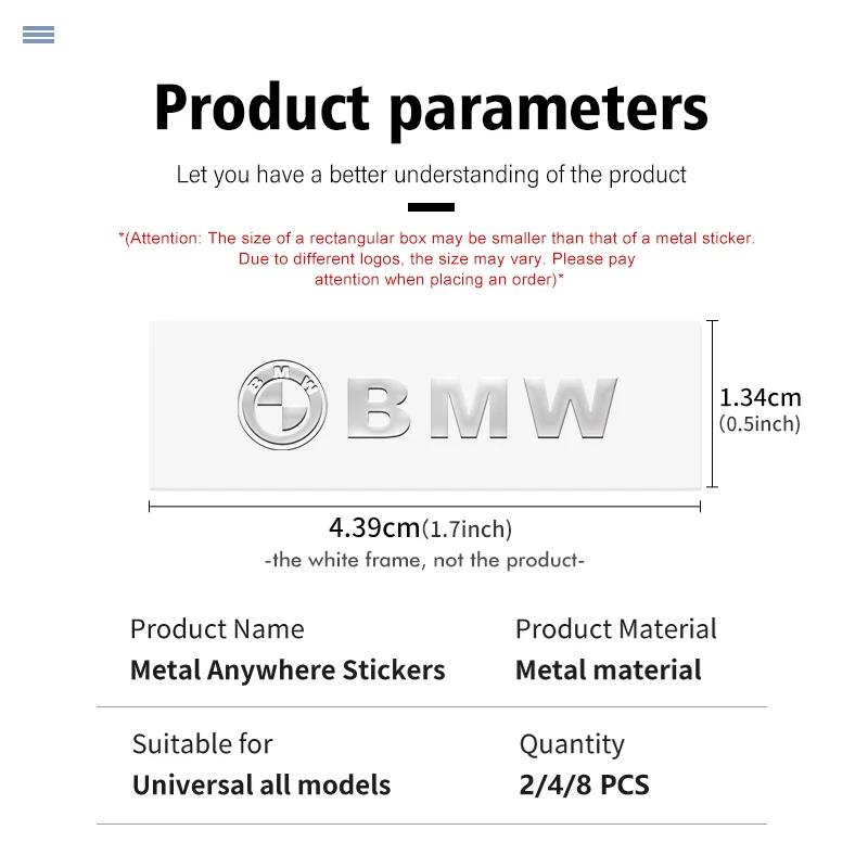 BAAV1 2025 Hot Metal Car Logo Emblem Decal Anywhere Stickers Decor Accessories For BMW E87 E70 E91 E30 G20 E92 E93 E60 E46 E90 G30 E53