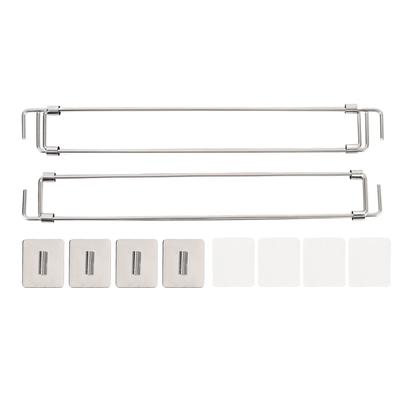 2 Sets Barres de Réfrigérateur de RV 12.44in22.63in Étagère Réglable Stabilisateur de Sécurité Acier Inoxydable