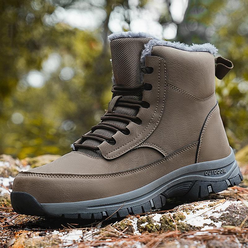 Men's Winter High-Top Snow Boots: Outdoor Plus Size Cotton Sneakers