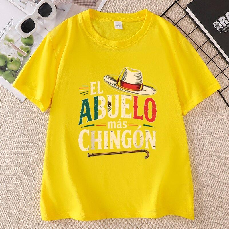 El Abuelo Mas Mexican Flag Dad TShirts Latina Fathers Day T Shirts Cotton Short Sleeve Round Neck Printed Tshirts Unisex Clothing