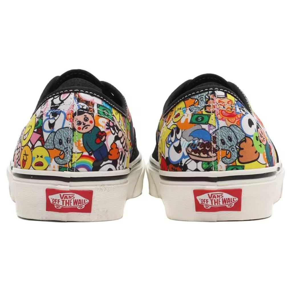 Vans atmos x Authentic Emoji Unisex Sneakers Black Multi-Color VN0A5HZS3321