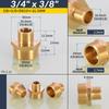 1/8" 1/4" 3/8" 1/2" 3/4" 1" BSP Messing Außengewinde zu Außengewinde Sechskant-Nippel Gleichmäßig Gerade Reduzierend Messing-Verbinder für Wasser Öl Gas