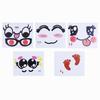 2Pcs Cute Cartoon Expression Pregnant Facial Stomach Belly Sticker Photo Prop