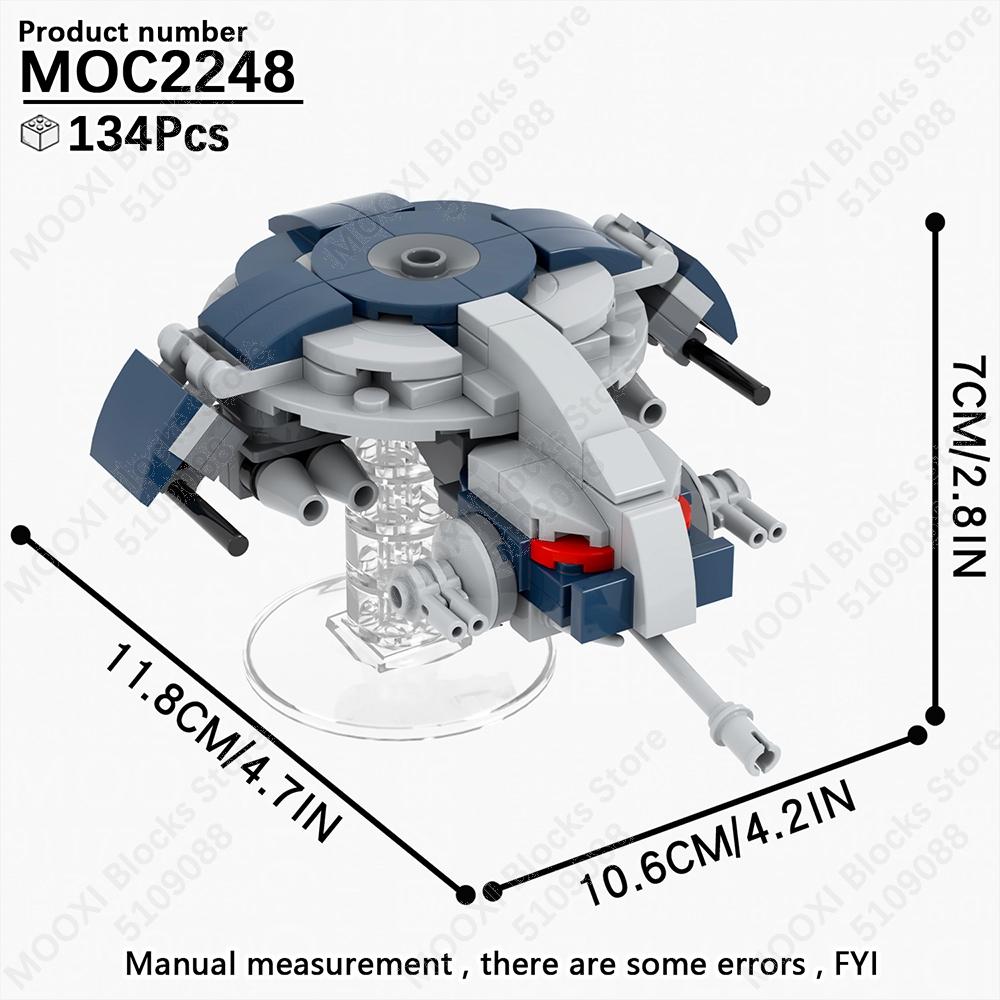 MOOXI Star Wars Mech Veicolo Cannone Carro Armato Armi Nave da Trasporto Soldati Modello Mattoncini Fai da Te Blocchi da Costruzione Assemblati Giocattolo per Bambini