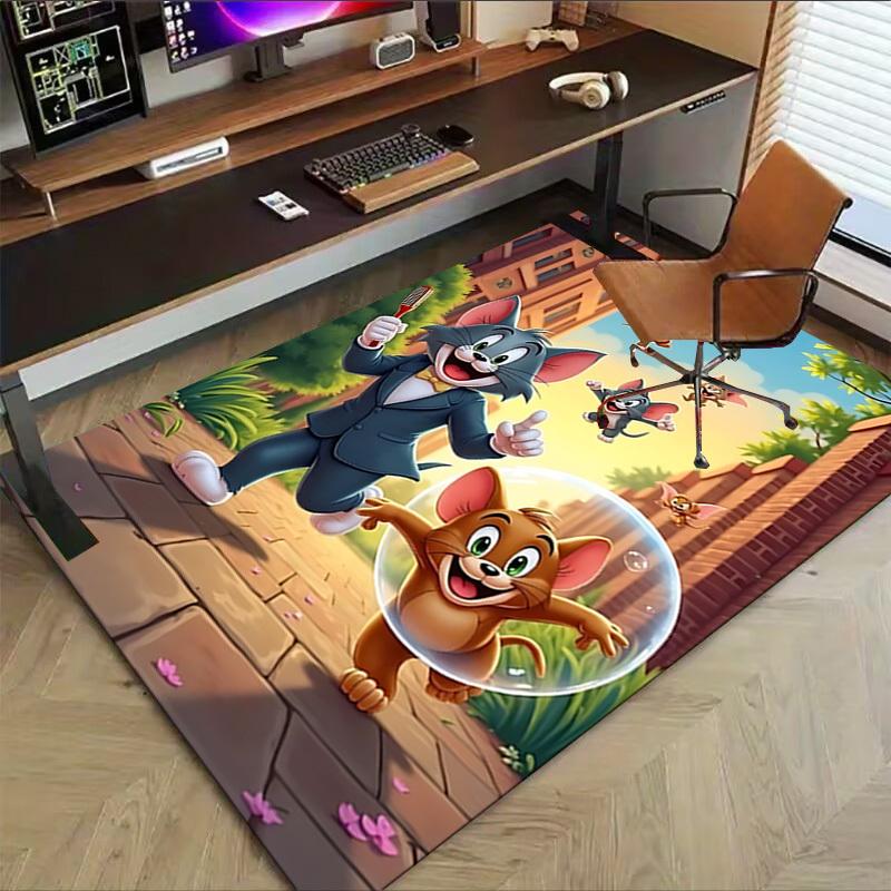 1pc Tom and Jerry Carpet, for Home & Office Decor, Desk Chair Carpet, Festive Gift,Conference Room CarpetL1116