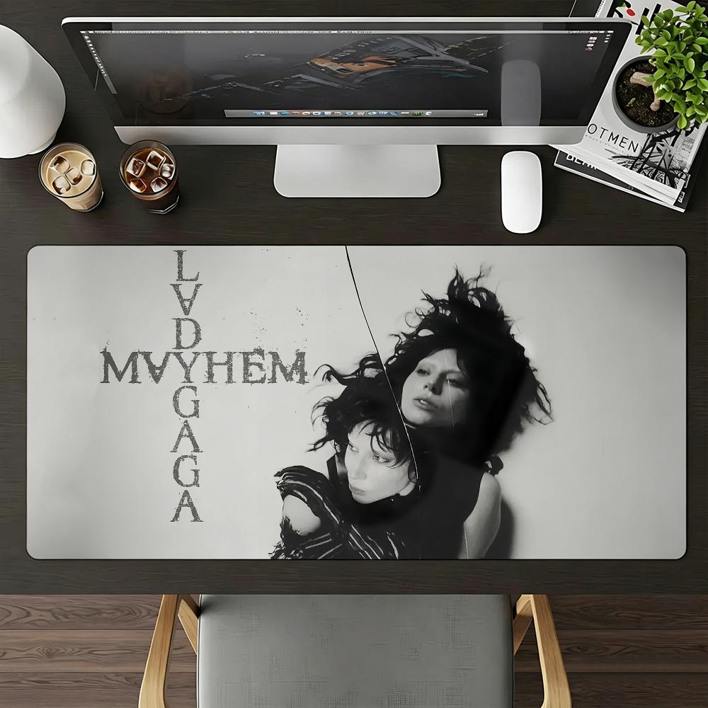 Singer Actor Lady Gaga Mayhem Mouse Pad Large Nonslip Waterproof Mat Stitched Edge Keyboard Pad For Gaming Daily Office