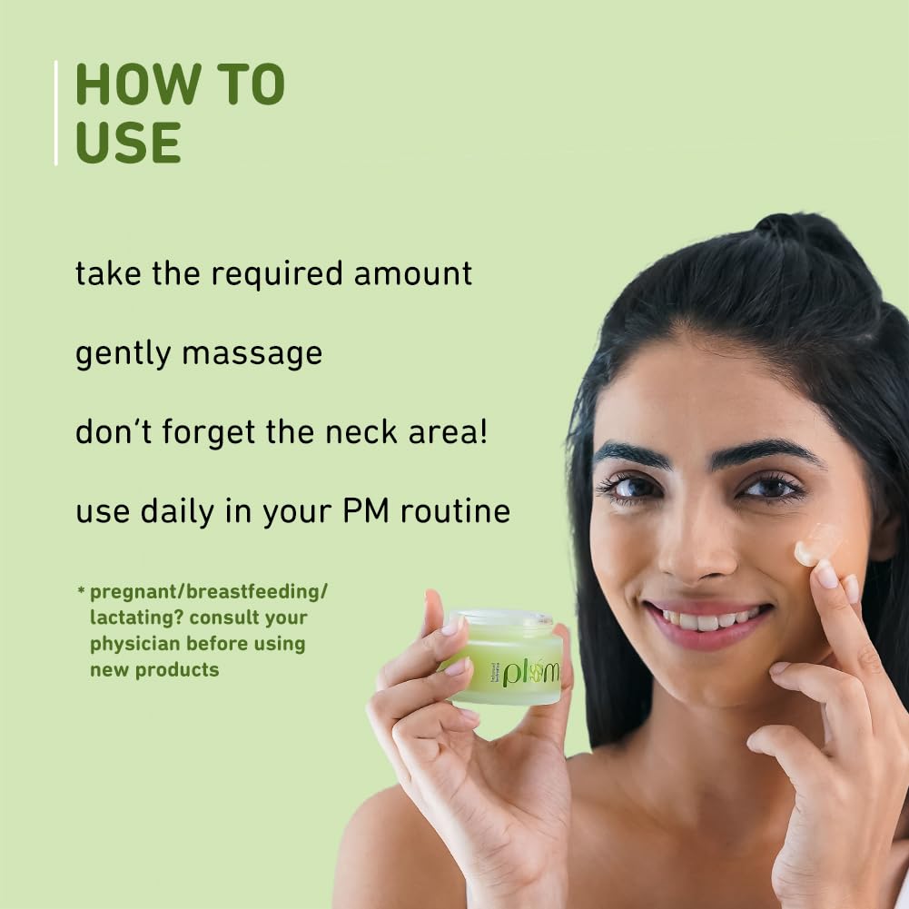 Plum Green Tea Renewed Clarity Night Gel Lightweight Overnight Moisturizer For Oily Acne Prone Skin Vegan 50 Ml