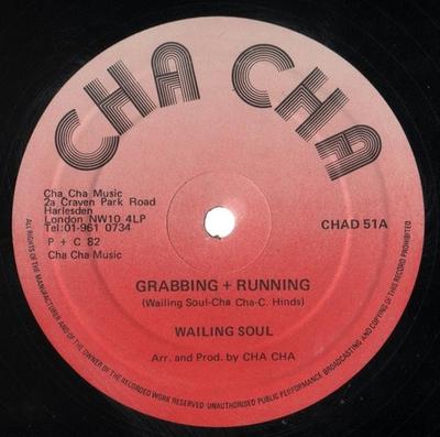 10inch Record WAILING SOULS / THE WILD BUNCH (2) - Grabbing + Running / Dub CHAD51 Cha Cha 1982 UK Reggae, Ska & Dub Used